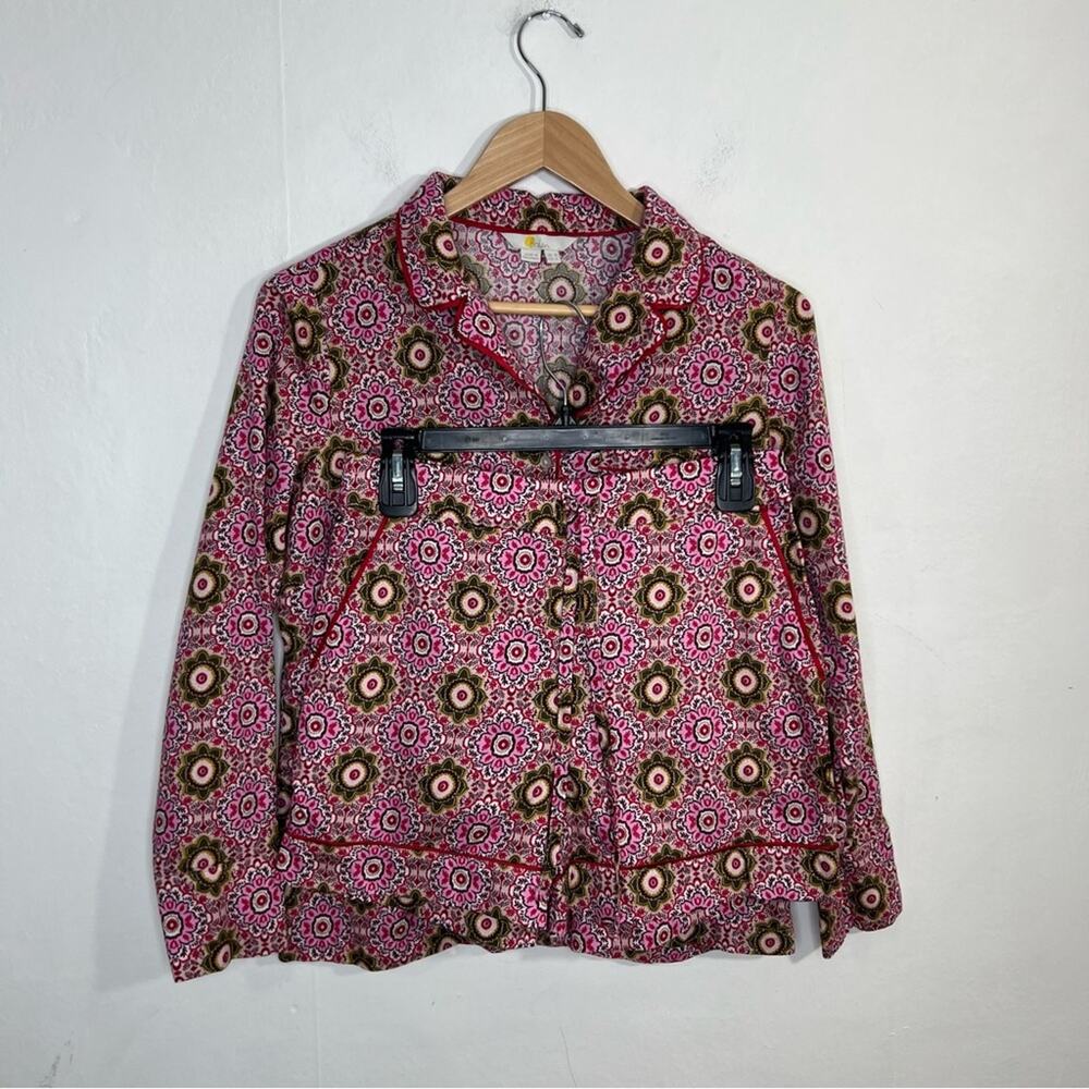 Boden Janie Pyjama Pajama Shorts & Top Pink Floral Print Size 6
